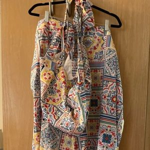 Wide Leg Printed Pant. Multi-color. Matching top sold separately.